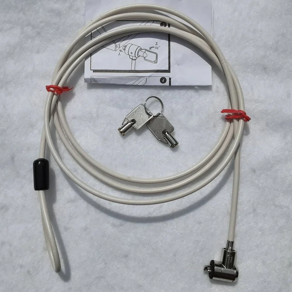 PC (Personal Computer) Cable Lock 3ft Straight with 2 Keys